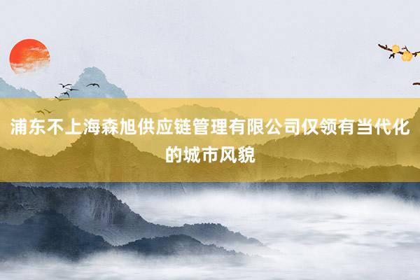 浦东不上海森旭供应链管理有限公司仅领有当代化的城市风貌